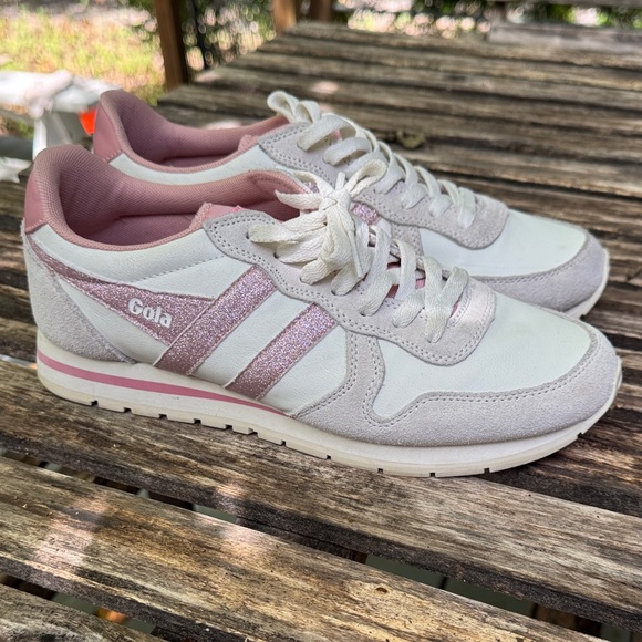 Gola Women's White and Pink Sneakers size 9 - Picture 1 of 7